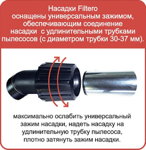 Насадка Filtero FTN 16 c прорезиненным корпусом