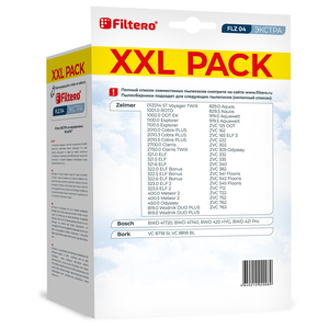 Мешки-пылесборники Filtero FLZ 04  XXL Pack ЭКСТРА, 6 шт, синтетические