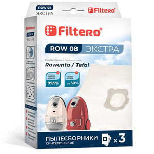 Мешки-пылесборники Filtero ROW 08 ЭКСТРА, 3 шт, синтетические