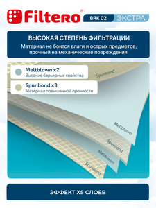Мешки-пылесборники Filtero BRK 02 ЭКСТРА, 3 шт, синтетические