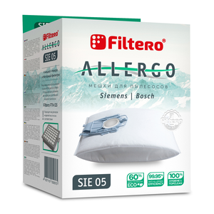 Мешки для пылесосов Filtero Allergo SIE 05, 4 штуки, моторный и микрофильтр, синтетические